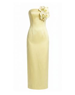 Alternative view of Orchid Embellished Strapless Maxi Dress - Yellow