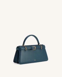 Alternative view of Elena Classic Top Handle Bag - Navy