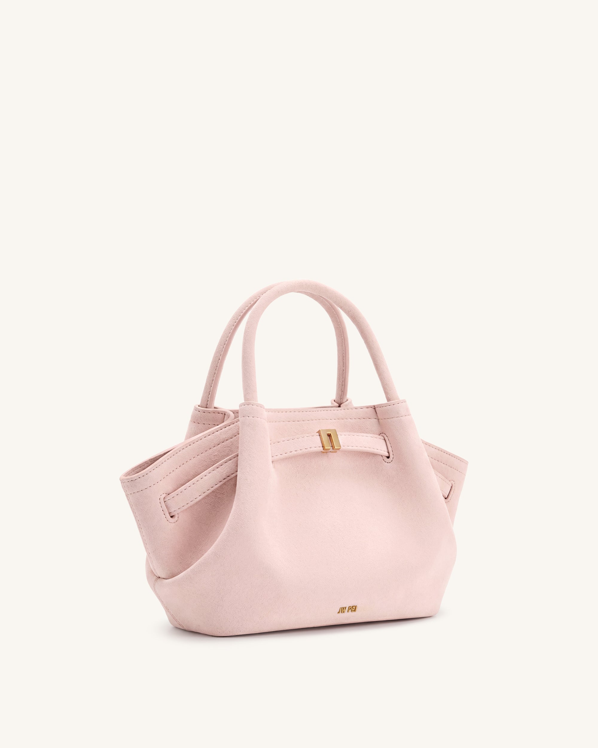 Hana Mini Faux Suede Tote Bag - Pink - Image 2