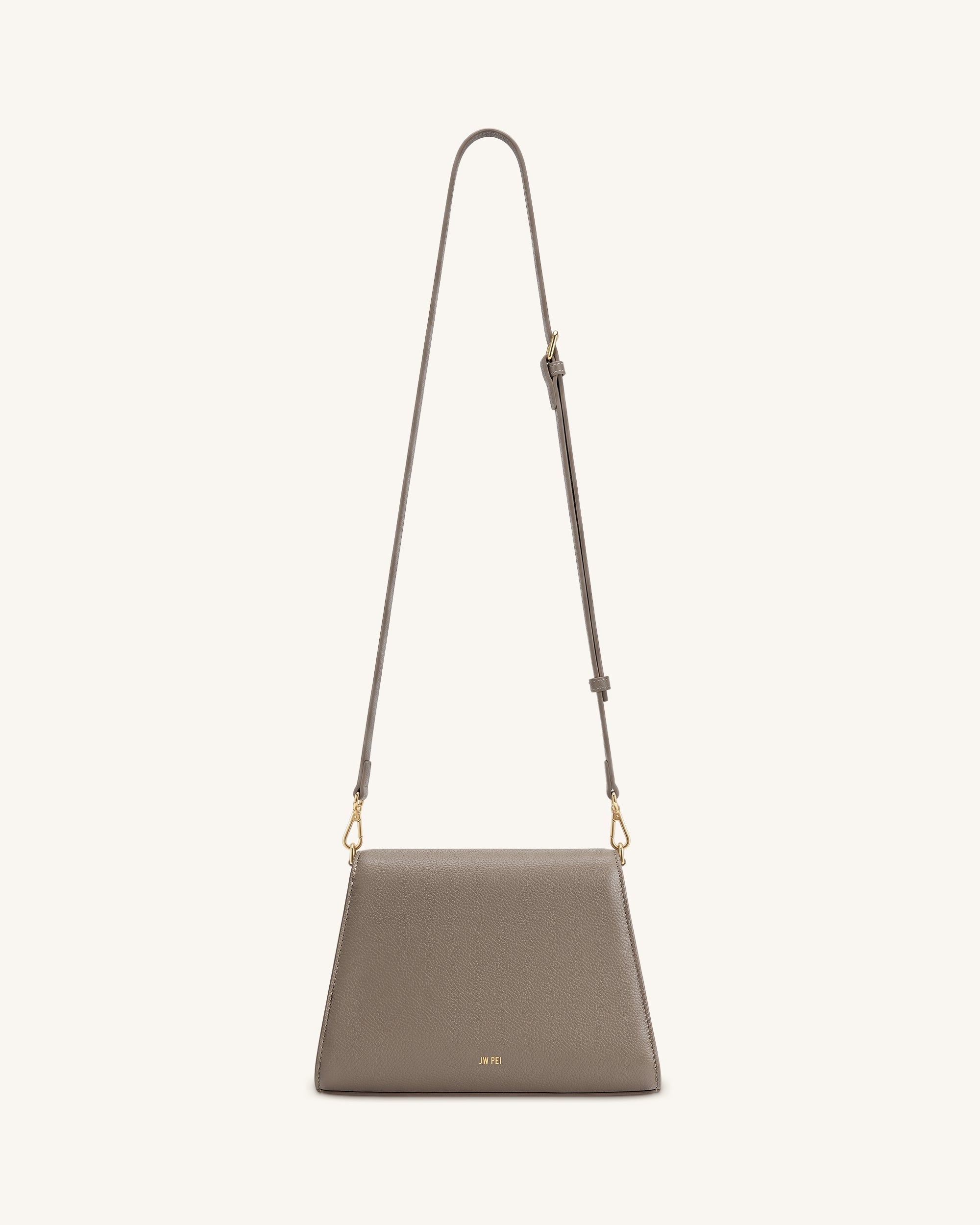 Piper Pebbled Crossbody Bag - Taupe - Image 3
