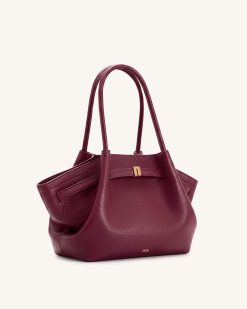Alternative view of Hana Medium Tote Bag - Burgundy