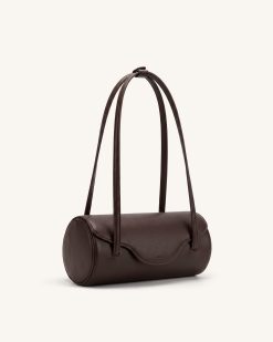 Alternative view of Solenne Barrel Shoulder Bag - Dark Brown