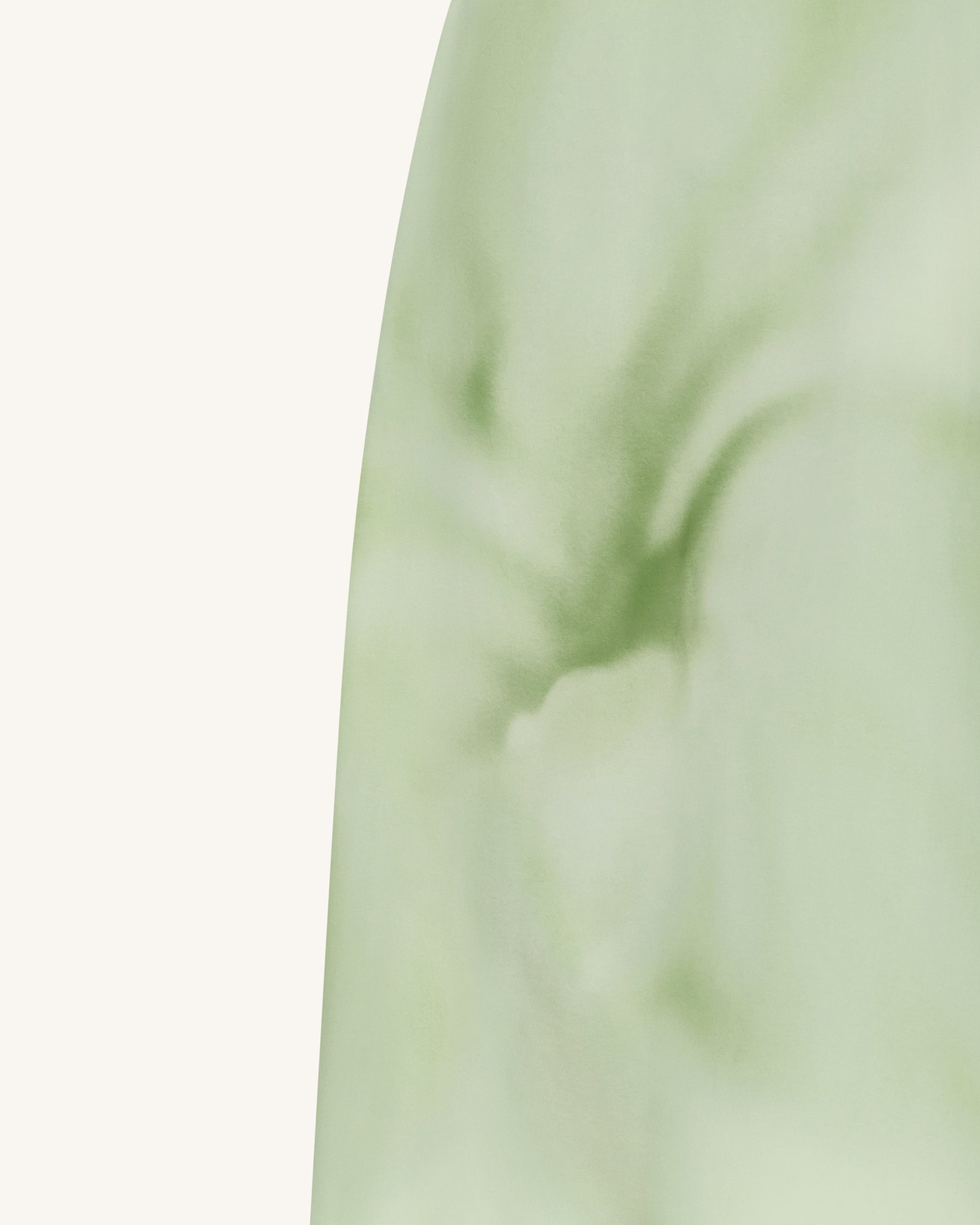 Watercolor Floral Print Strapless Maxi Dress - Green - Image 5