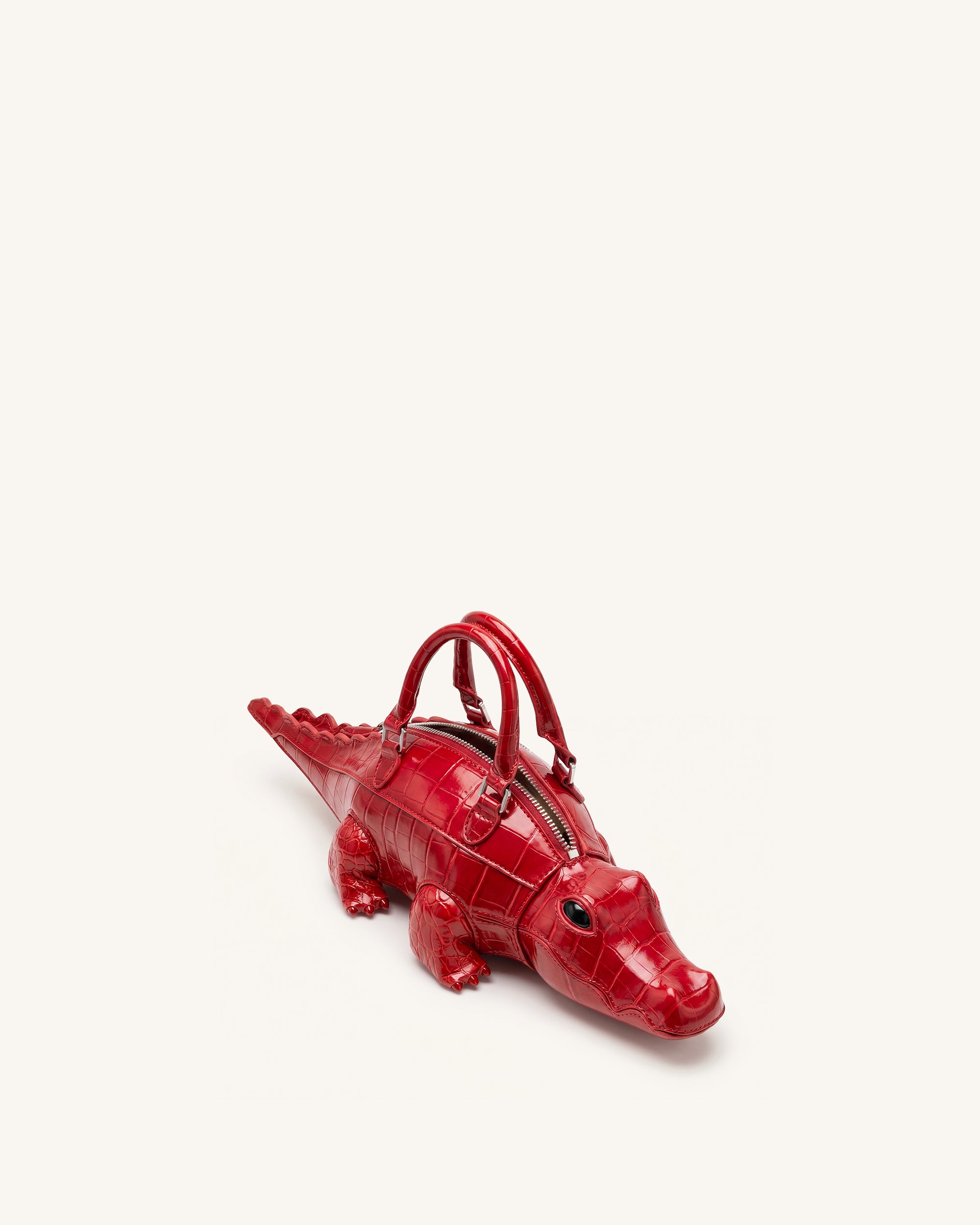 Jayden Crocodile Novelty Handbag - Red - Image 4