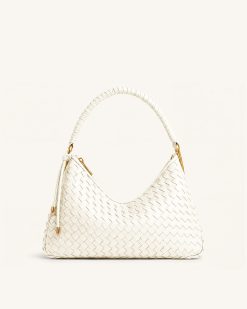 Lorena Woven Shoulder Bag - Ivory