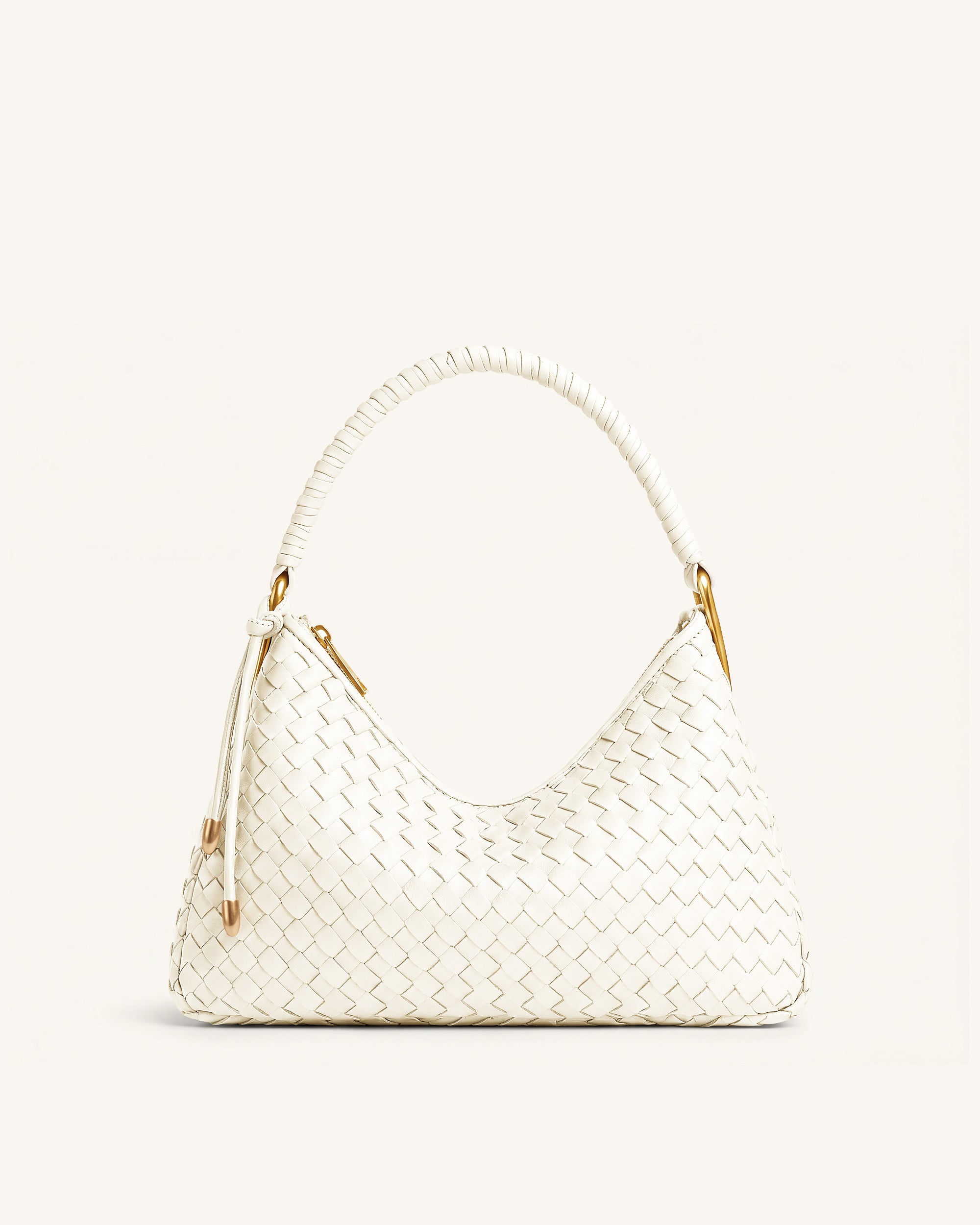 Lorena Woven Shoulder Bag - Ivory