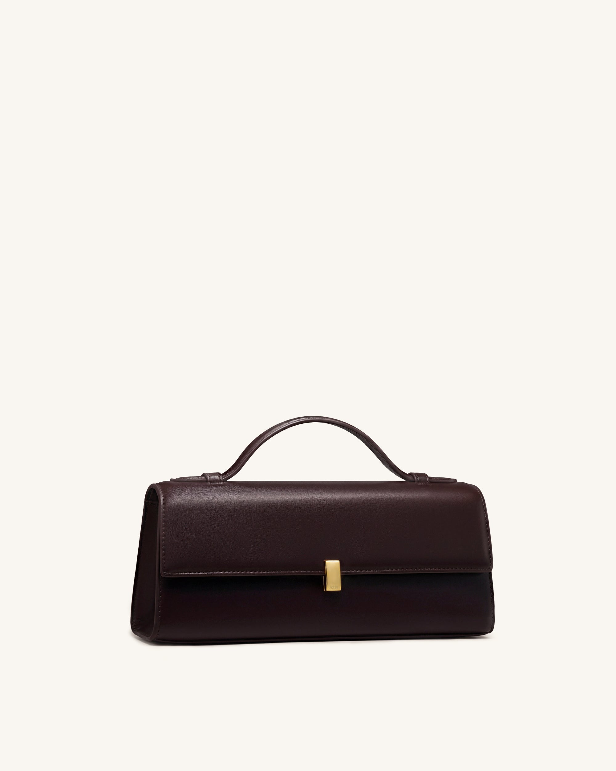 Delphine Flap Top Handle Bag - Dark Brown - Image 3