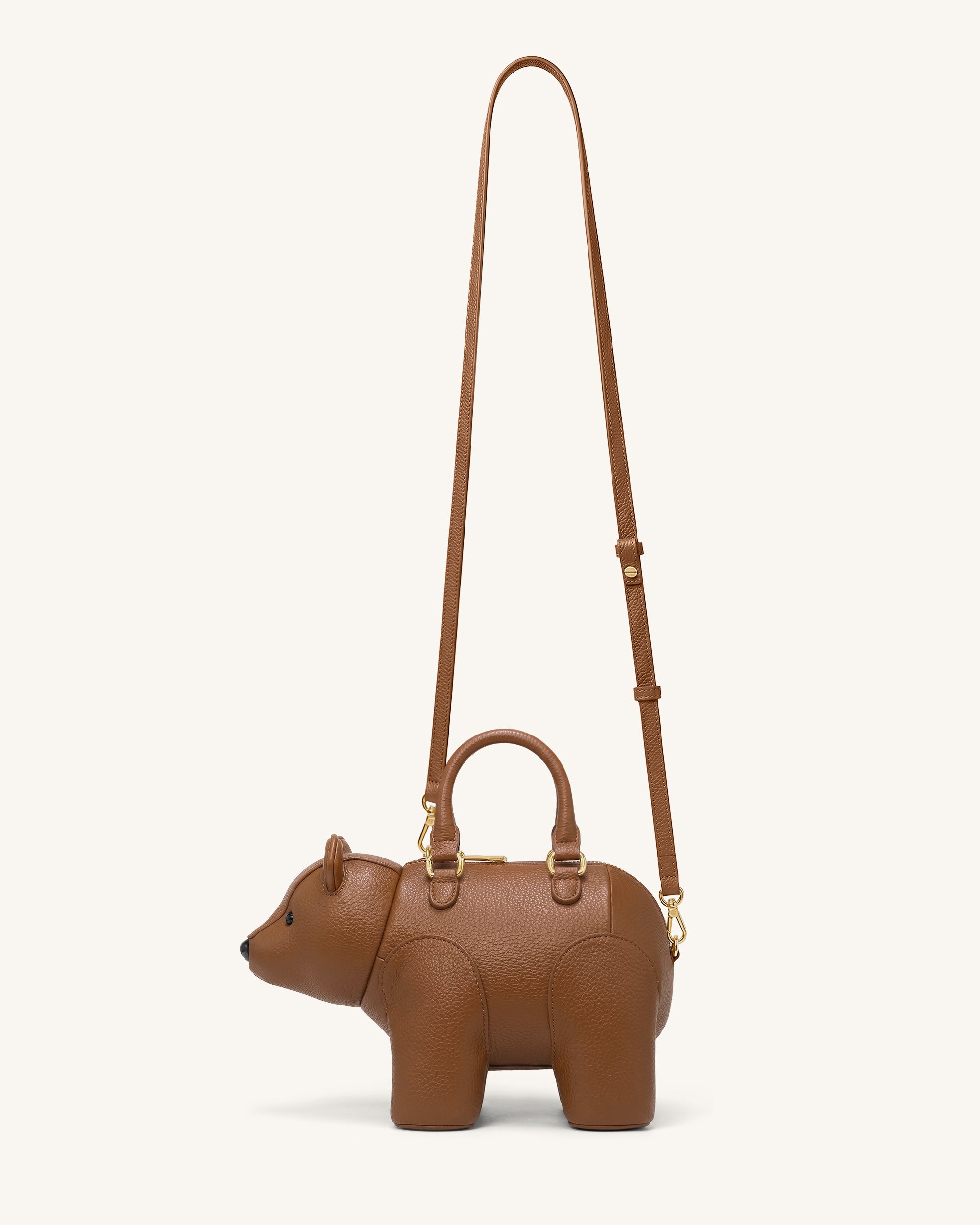 Bernie Bear Top Handle Bag - Brown - Image 2