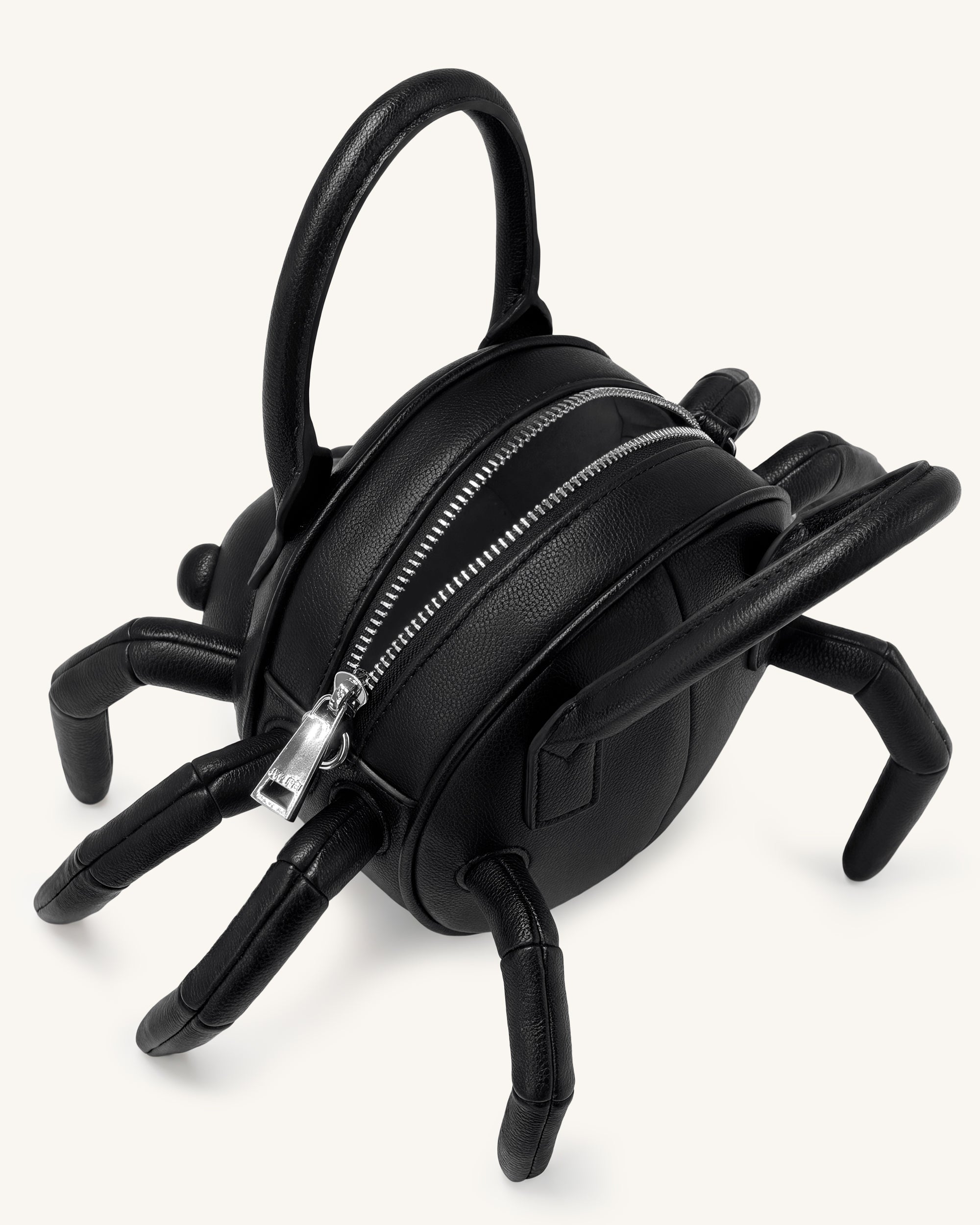 Siena Spider Shaped Top Handle Bag - Black - Image 4
