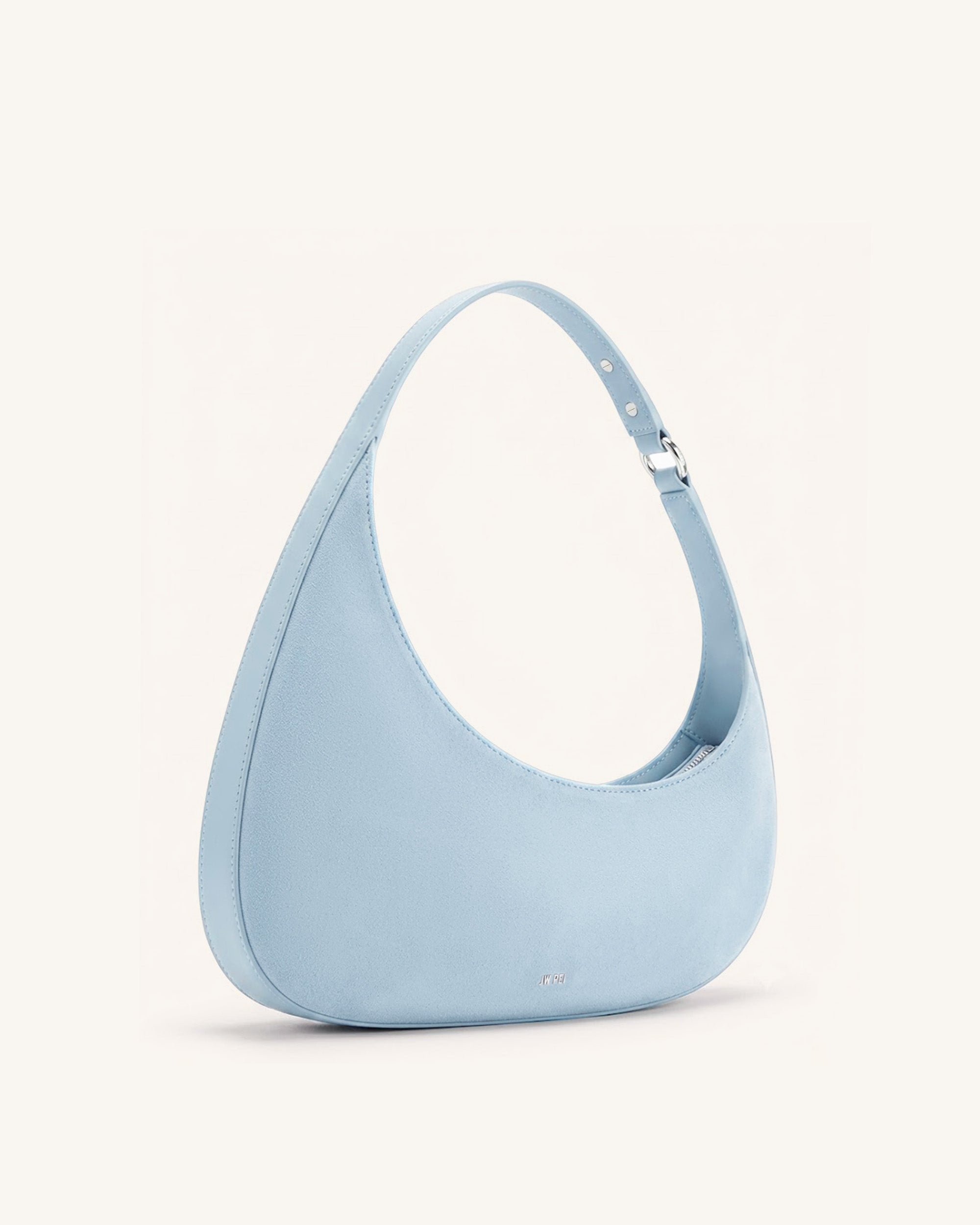 Harlee Faux Suede Shoulder Bag - Misty Blue - Image 2