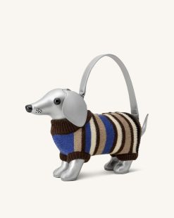 Alternative view of Addison Dachshund Handbag - Silver