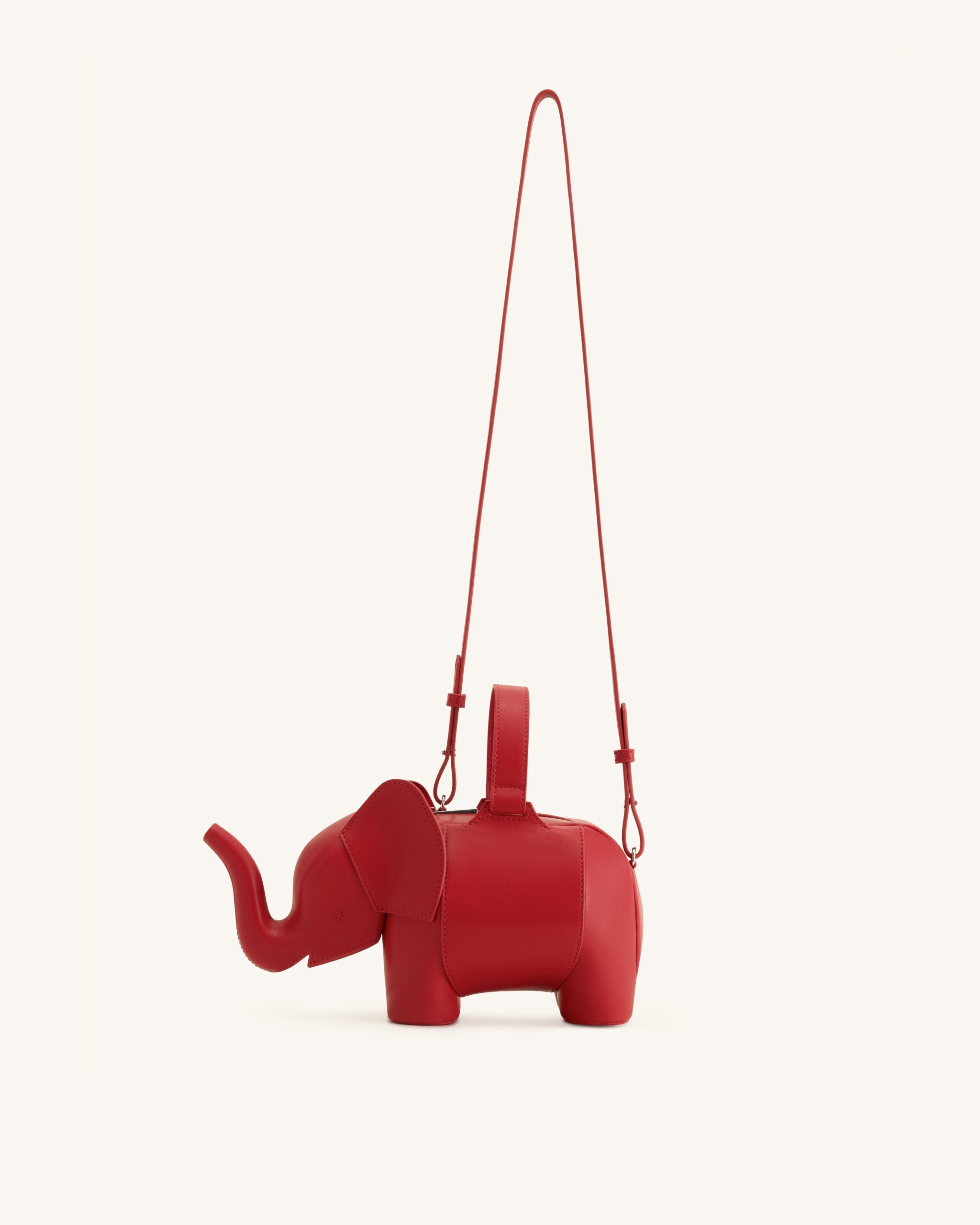 Claire Elephant Shaped Handbag - Red - Image 2