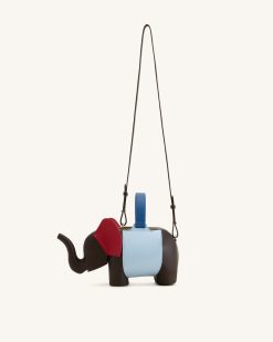 Alternative view of Claire Elephant Shaped Handbag - Dark Brown/Blue