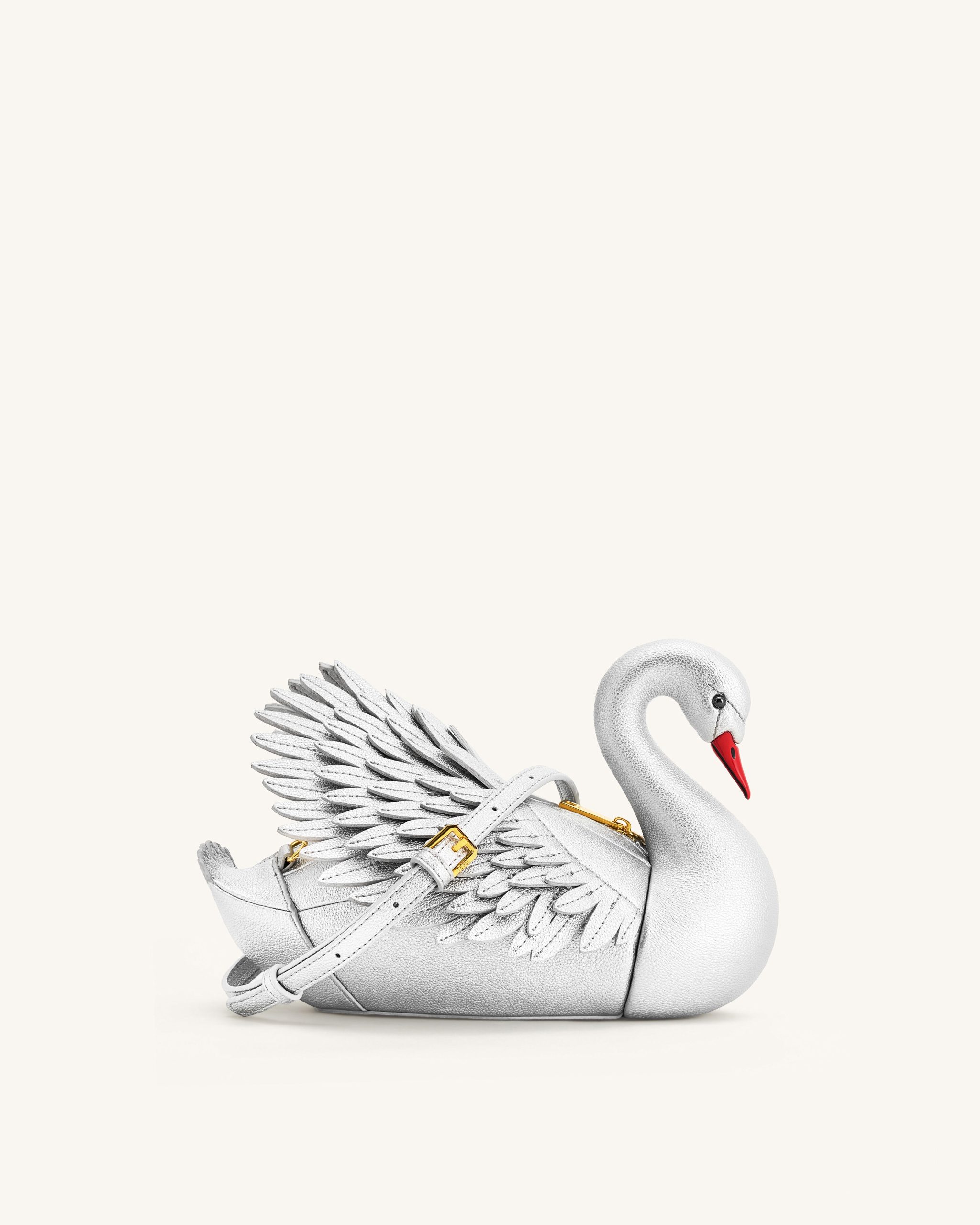 Alani Swan Shaped Crossbody Bag - Silver
