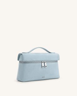 Alternative view of Thea Faux Suede Top Handle Bag - Light Blue