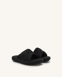 Alternative view of Lilah Woven Platform Sandal - Black