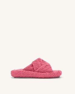 Lilah Woven Platform Sandal - Rose Red