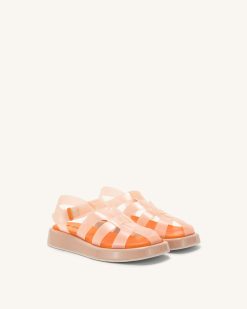 Alternative view of Piper Platform Sandal - Beige & Orange