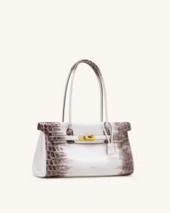 Alternative view of Yara Shoulder Bag - White Croc