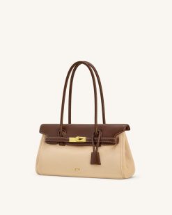 Alternative view of Yara Faux Suede Shoulder Bag - Dark Brown
