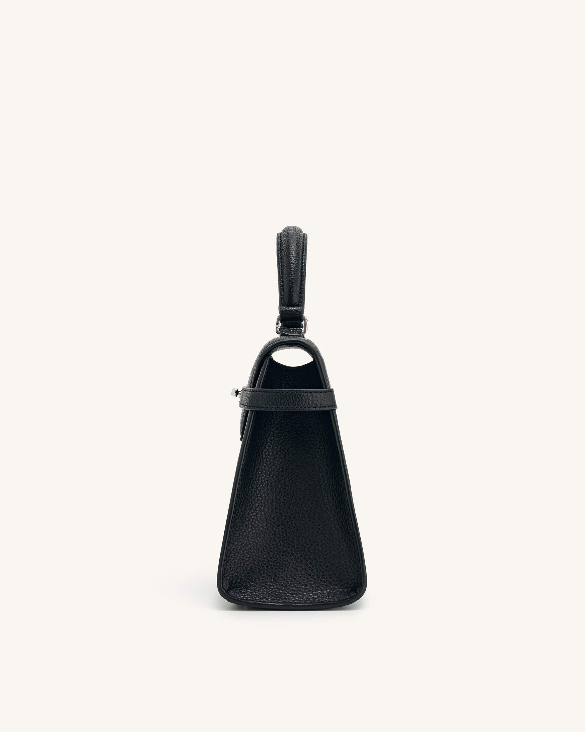 Elise Large Top Handle Bag - Black - Image 5