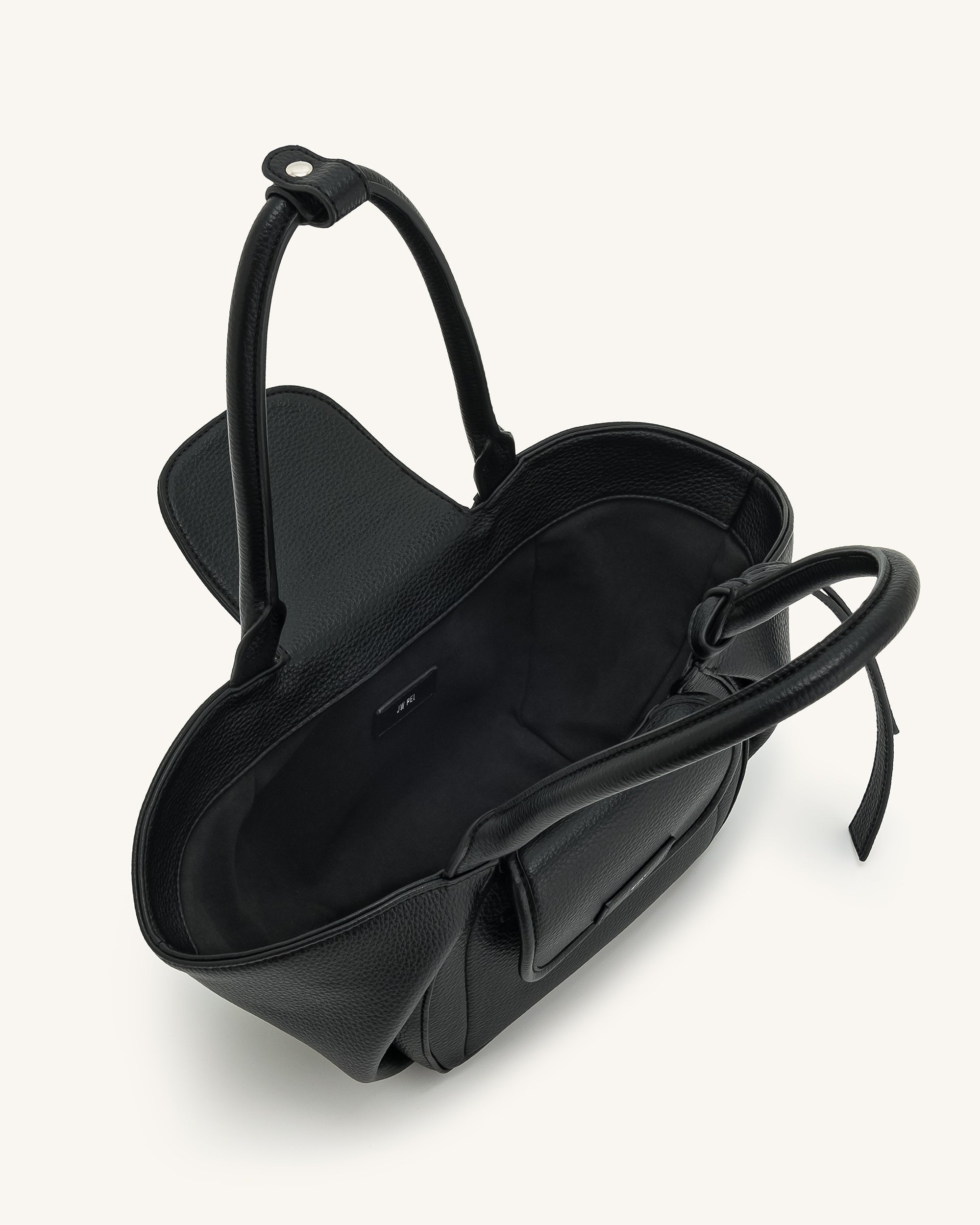 Zoey Pockets Shoulder Bag - Black - Image 4