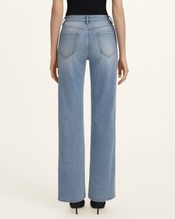 Alternative view of The Celestial Pearl Petal Straight Jeans - Pale Blue Eyes