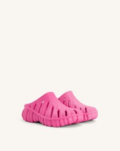 Alternative view of Tara Leaf Platform Clog - Bright Pink
