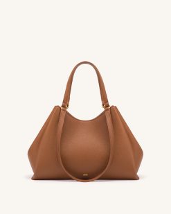 Virelia Double Handle Tote Bag - Cognac