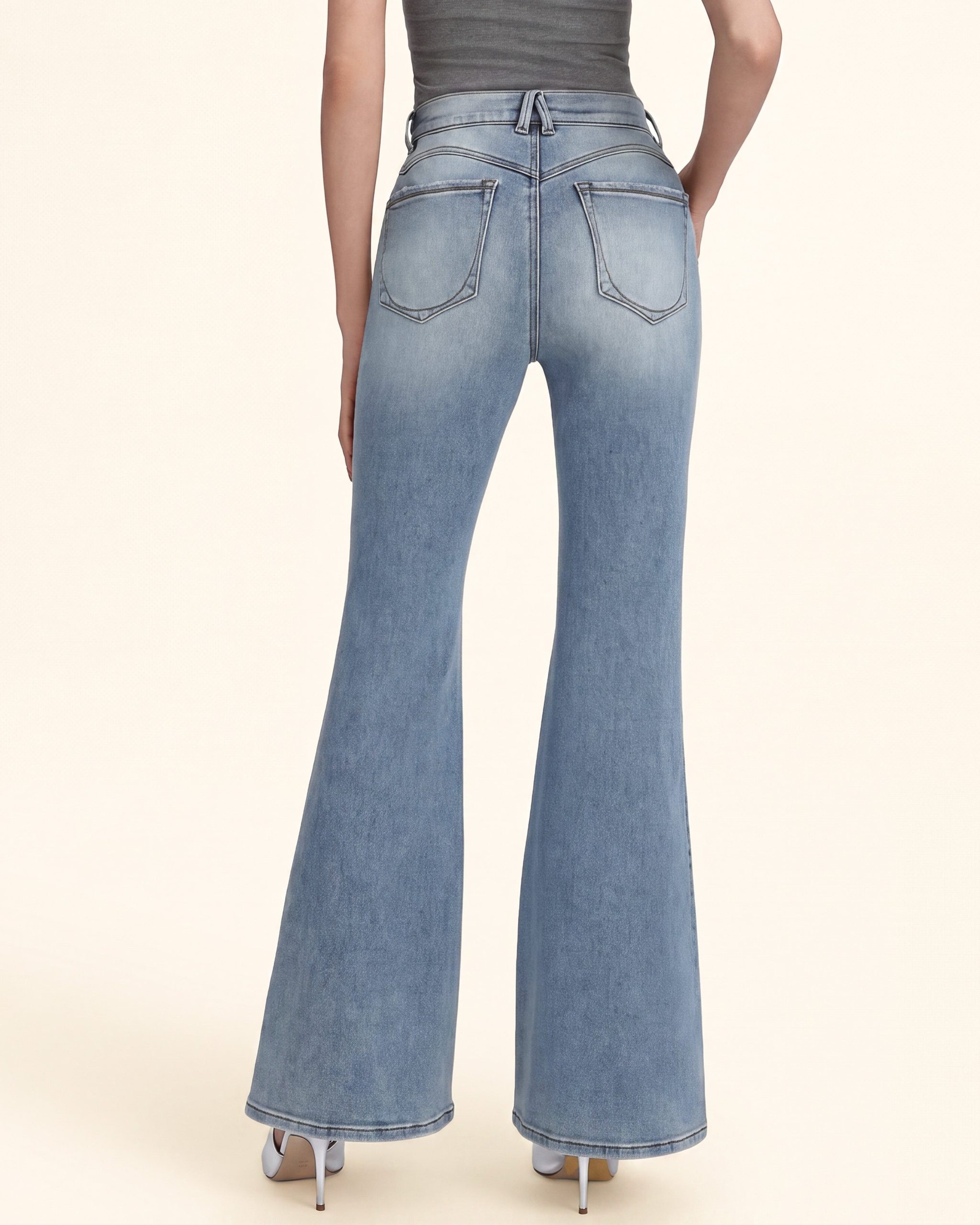 The Belladonna Pearl Cluster Flare Jeans - Summer of Love - Image 2